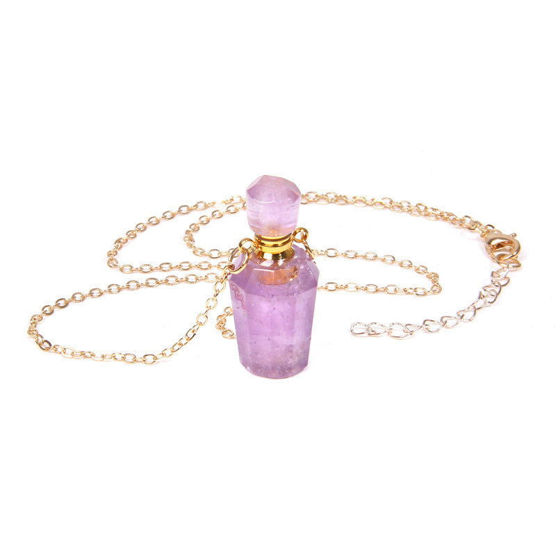 Perfume bottle crystal pendant necklace - AltUNique Store