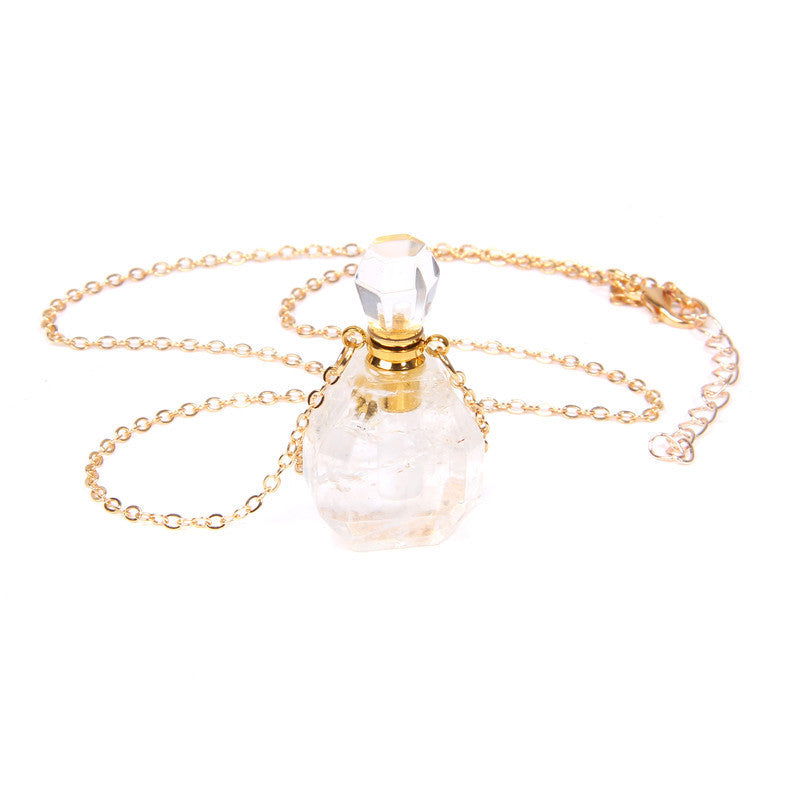 Perfume bottle crystal pendant necklace - AltUNique Store